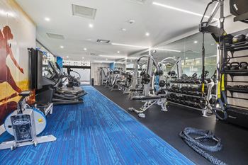 Fitness center with updated equipment